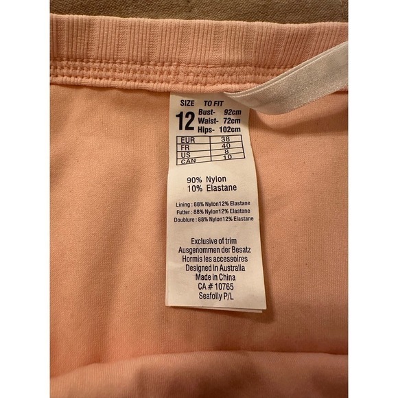 Seafolly Women's Swim Inka Rib Multi Strap Hipster Bikini Brief Size 8 Pink NWT - Picture 6 of 6